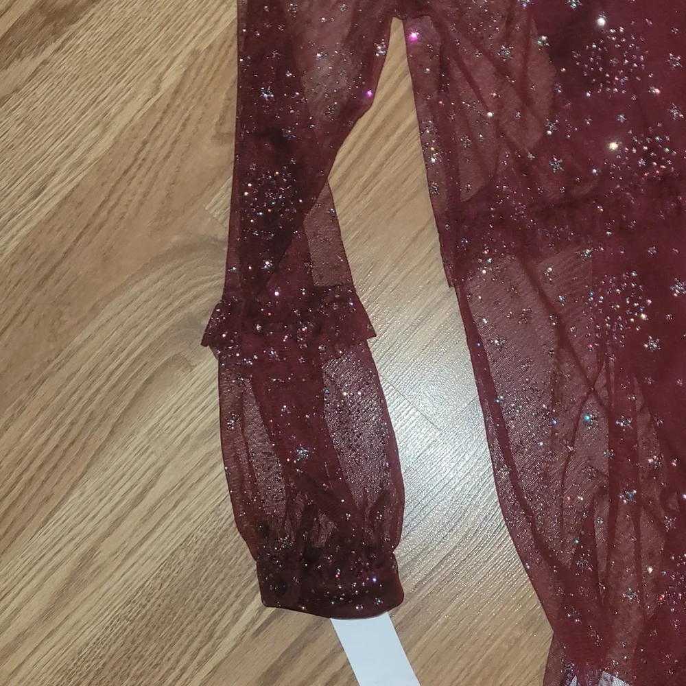 New Knitworks Burgundy 2 piece dress set size 14 - Picture 3 of 12